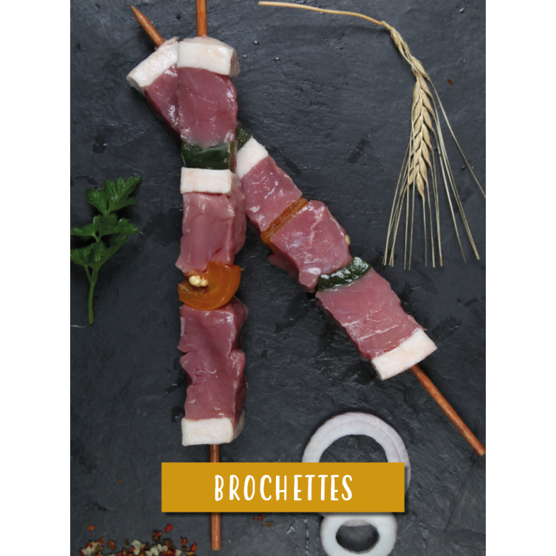 "Brochettes *** de Viande" - 500 Gr