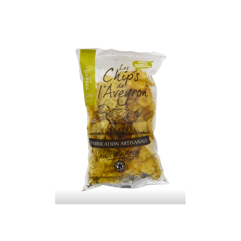 Chips Aveyron ax Herbes - 125 grs